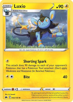Luxio (42) 042  - Reverse Holofoil Crown Zenith - Uncommon