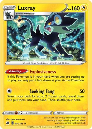 Luxray (44) 044  Crown Zenith - Rare