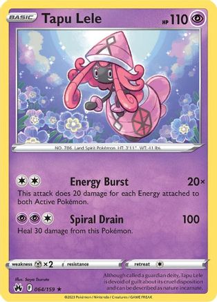 Tapu Lele 064  - Holofoil Crown Zenith - Holo Rare