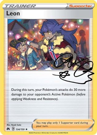 Leon 134  - Holofoil Crown Zenith - Holo Rare