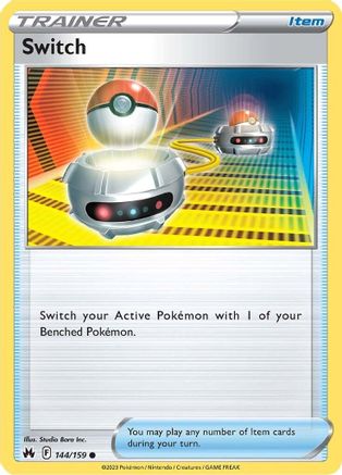 Switch 144  - Reverse Holofoil Crown Zenith - Common