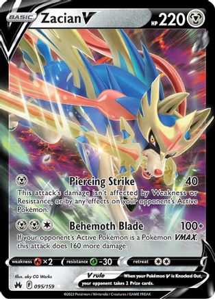 Zacian V 095  - Holofoil Crown Zenith - Ultra Rare