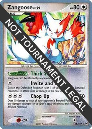 Zangoose - 2009 (Jason Martinez) 066  World Championship Decks - Uncommon