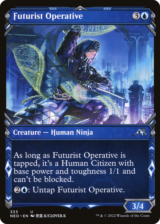 Futurist Operative (Showcase) (NEO-333) - Kamigawa: Neon Dynasty: (Showcase)