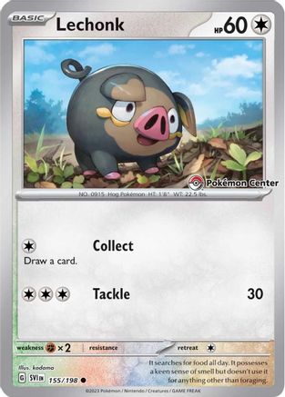 Lechonk (Pokemon Center Exclusive) 155  - Holofoil Miscellaneous Cards & Products - Common