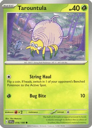 Tarountula 016/198  - Reverse Holofoil SV01 Scarlet & Violet Base Set - Common