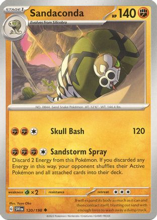 Sandaconda 120  - Reverse Holofoil SV01 Scarlet & Violet Base Set - Uncommon