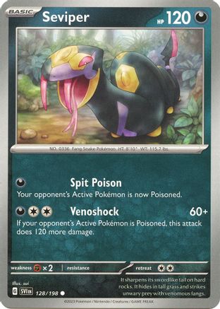 Seviper 128/198  - Reverse Holofoil SV01 Scarlet & Violet Base Set - Common