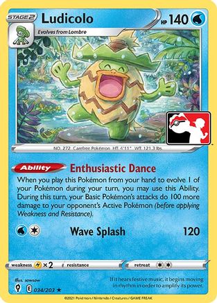 Ludicolo  Prize Pack Series Cards - Rare