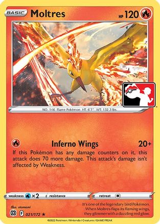 Moltres 021  Prize Pack Series Cards - Rare
