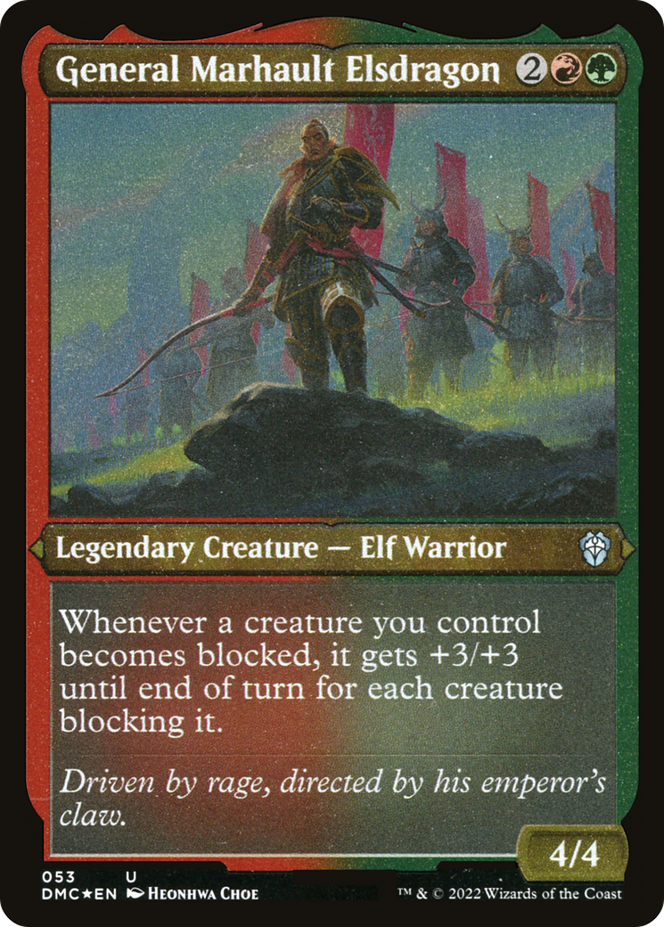 General Marhault Elsdragon (Foil Etched) [Dominaria United Commander]