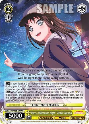 "Once a Millennium Night" Misaki Okusawa (BD/W95-E007 R) - BanG Dream! Girls Band Party! 5th Anniversary