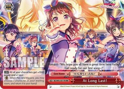 At Long Last! (RRR) (BD/W95-E077R RRR) - BanG Dream! Girls Band Party! 5th Anniversary