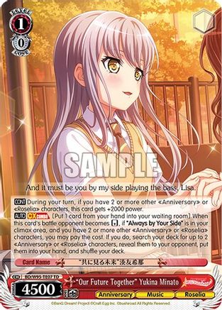 "Our Future Together" Yukina Minato (BD/W95-TE07 TD) - BanG Dream! Girls Band Party! 5th Anniversary