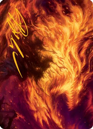 Stoke the Flames Art Card (Gold-Stamped Signature) (ASMOM-038) - Art Series: March of the Machine