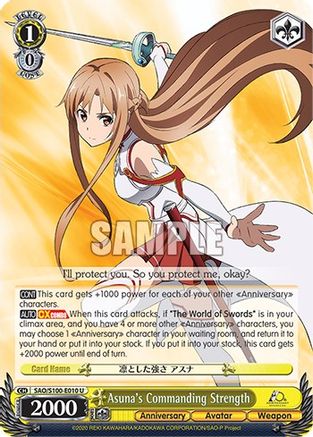 Asuna's Commanding Strength (SAO/S100-E010 U) - Sword Art Online Animation 10th Anniversary