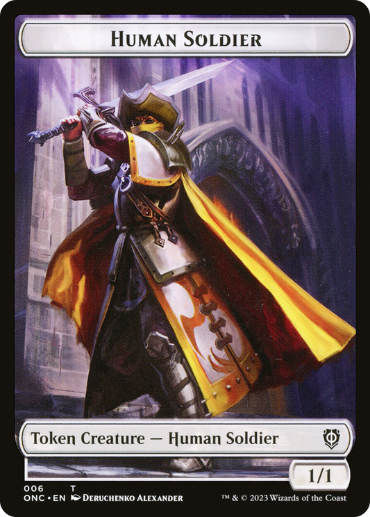 Human Soldier (TONC-006) - Phyrexia: All Will Be One Commander Tokens