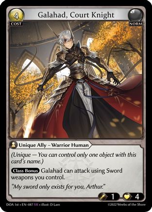Galahad, Court Knight (087) - Dawn of Ashes 1st Edition Foil