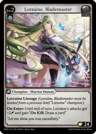 Lorraine, Blademaster (005) - Dawn of Ashes 1st Edition