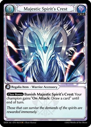 Majestic Spirit's Crest (063) - Dawn of Ashes 1st Edition Foil