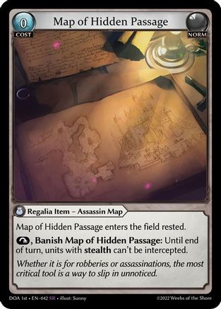 Map of Hidden Passage (042) - Dawn of Ashes 1st Edition