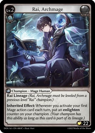 Rai, Archmage (008) - Dawn of Ashes 1st Edition Foil