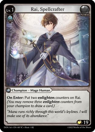 Rai, Spellcrafter (007) - Dawn of Ashes 1st Edition Foil