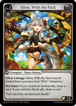 Silvie, With the Pack (011) - Dawn of Ashes 1st Edition