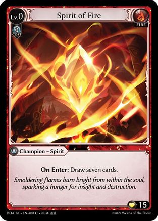 Spirit of Fire (001) - Dawn of Ashes 1st Edition