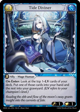 Tide Diviner (196) - Dawn of Ashes 1st Edition Foil