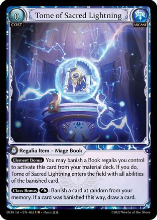 Tome of Sacred Lightning (062) - Dawn of Ashes 1st Edition Foil