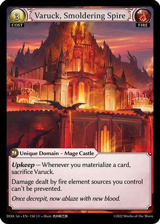 Varuck, Smoldering Spire (158) - Dawn of Ashes 1st Edition Foil