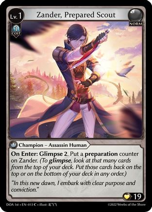 Zander, Prepared Scout (013) - Dawn of Ashes 1st Edition