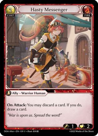 Hasty Messenger (139) - Dawn of Ashes Alter Edition