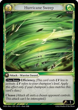 Hurricane Sweep (214) - Dawn of Ashes Alter Edition Foil