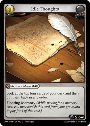 Idle Thoughts (092) - Dawn of Ashes Alter Edition Foil