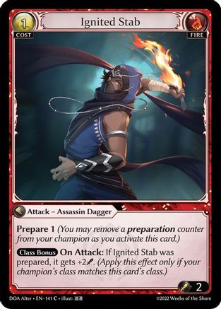Ignited Stab (141) - Dawn of Ashes Alter Edition Foil