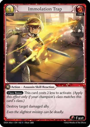 Immolation Trap (142) - Dawn of Ashes Alter Edition