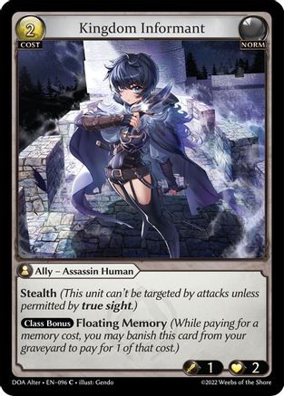 Kingdom Informant (096) - Dawn of Ashes Alter Edition Foil