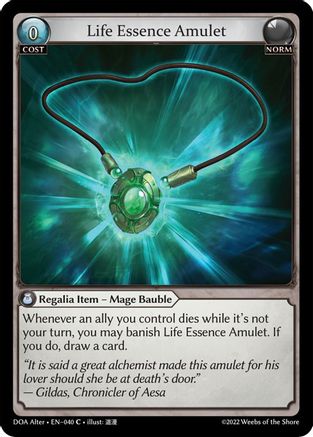 Life Essence Amulet (040) - Dawn of Ashes Alter Edition Foil
