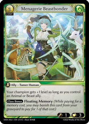 Menagerie Beastbonder (215) - Dawn of Ashes Alter Edition Foil