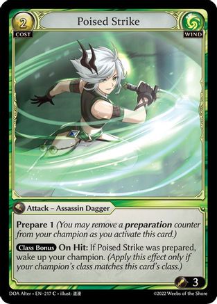 Poised Strike (217) - Dawn of Ashes Alter Edition Foil