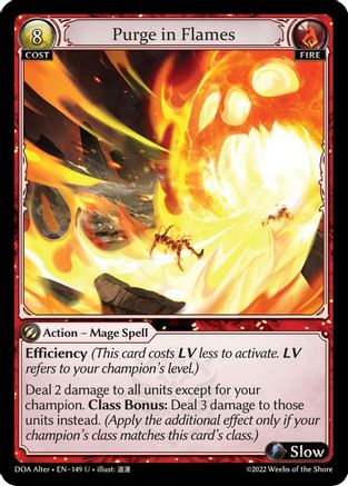 Purge in Flames (149) - Dawn of Ashes Alter Edition Foil