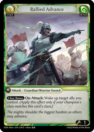 Rallied Advance (218) - Dawn of Ashes Alter Edition Foil