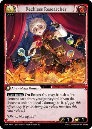 Reckless Researcher (150) - Dawn of Ashes Alter Edition Foil