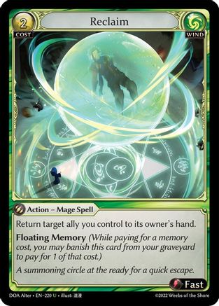 Reclaim (220) - Dawn of Ashes Alter Edition Foil
