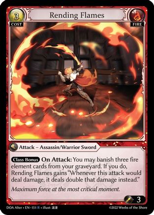 Rending Flames (151) - Dawn of Ashes Alter Edition Foil