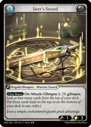 Seer's Sword (051) - Dawn of Ashes Alter Edition Foil