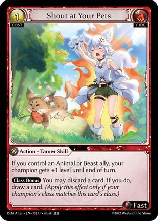 Shout at Your Pets (152) - Dawn of Ashes Alter Edition Foil