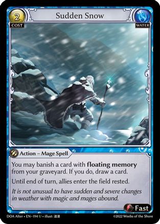 Sudden Snow (194) - Dawn of Ashes Alter Edition Foil